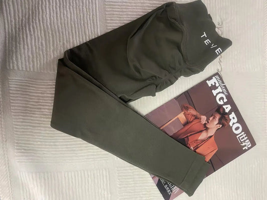 Seamless Yoga Pants Impact Leggings Women High Stretch Low Ribbed Band Scrunch Gym Leggings Fitness Sweat Wicking Workout