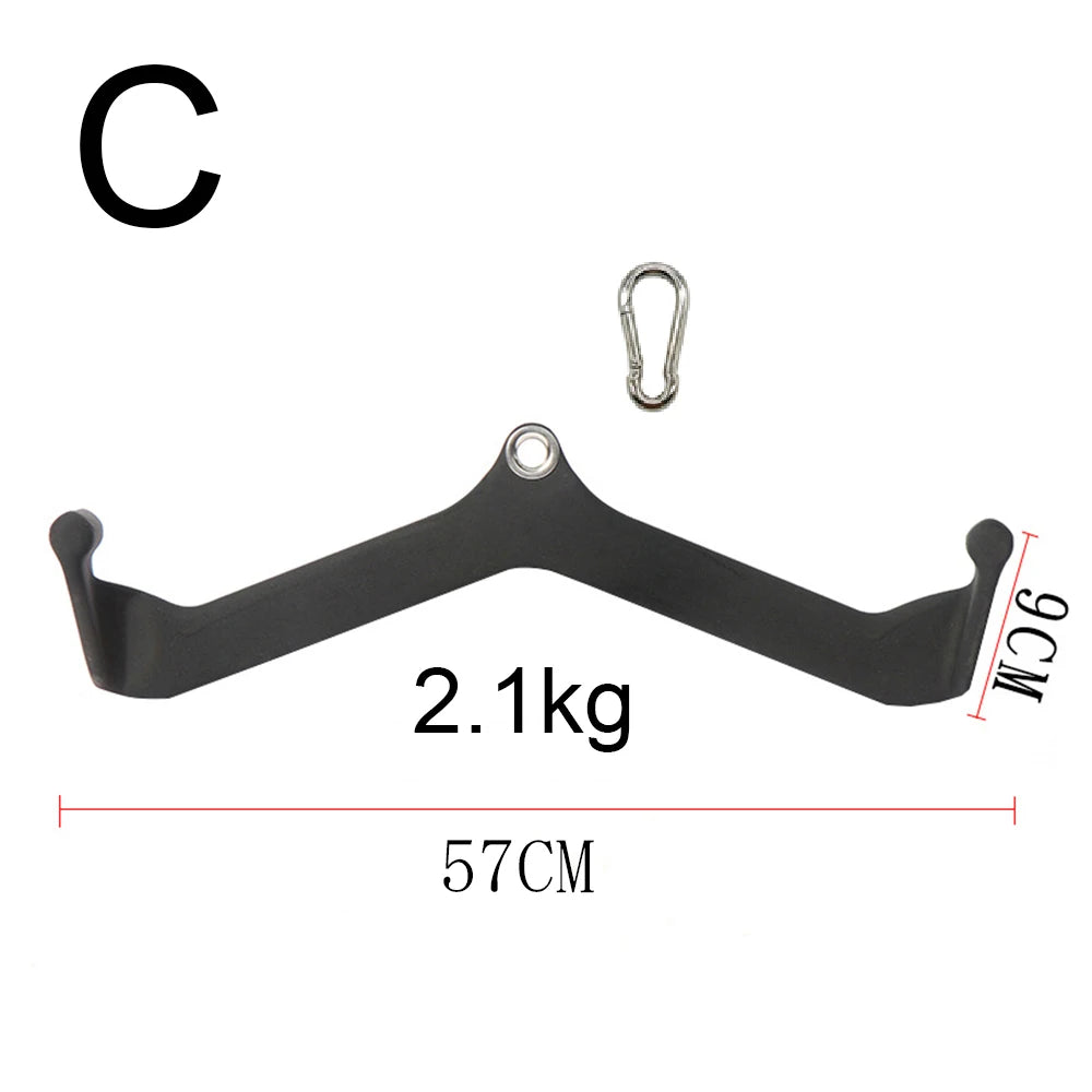 Home Gym Fitness Rowing V-Bar Pully Cable Machine Attachments Biceps Triceps Back Blaster Handle Pull Down Hand Grips