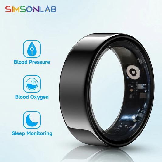 New Smart Ring Sleep Monitoring Multi-function Blood Oxygen Measurement Blood Pressure Multi-sports Mode Low Power Consumption
