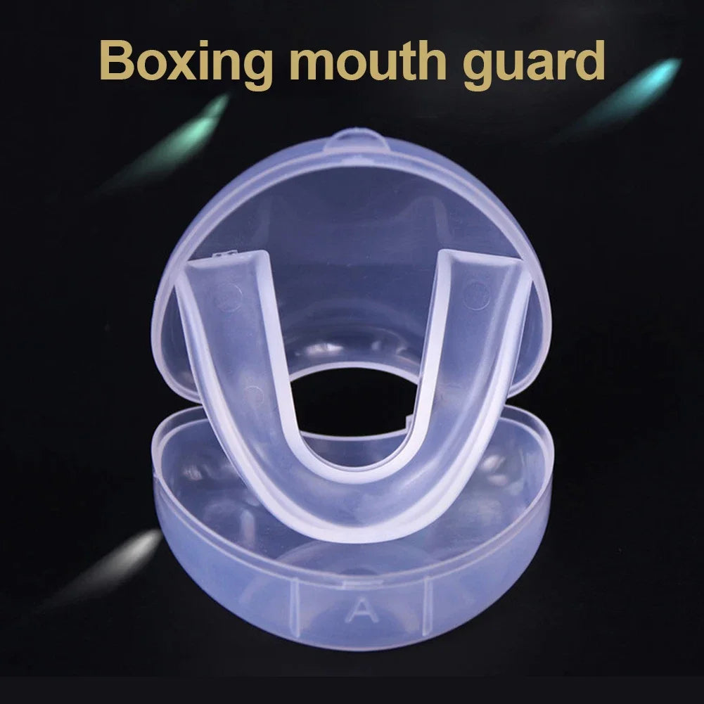 Sport Mouth Guard Teeth Protector Adults Mouthguard Tooth Brace Protection Basketball Rugby Boxing Karate With Plastic Case Box