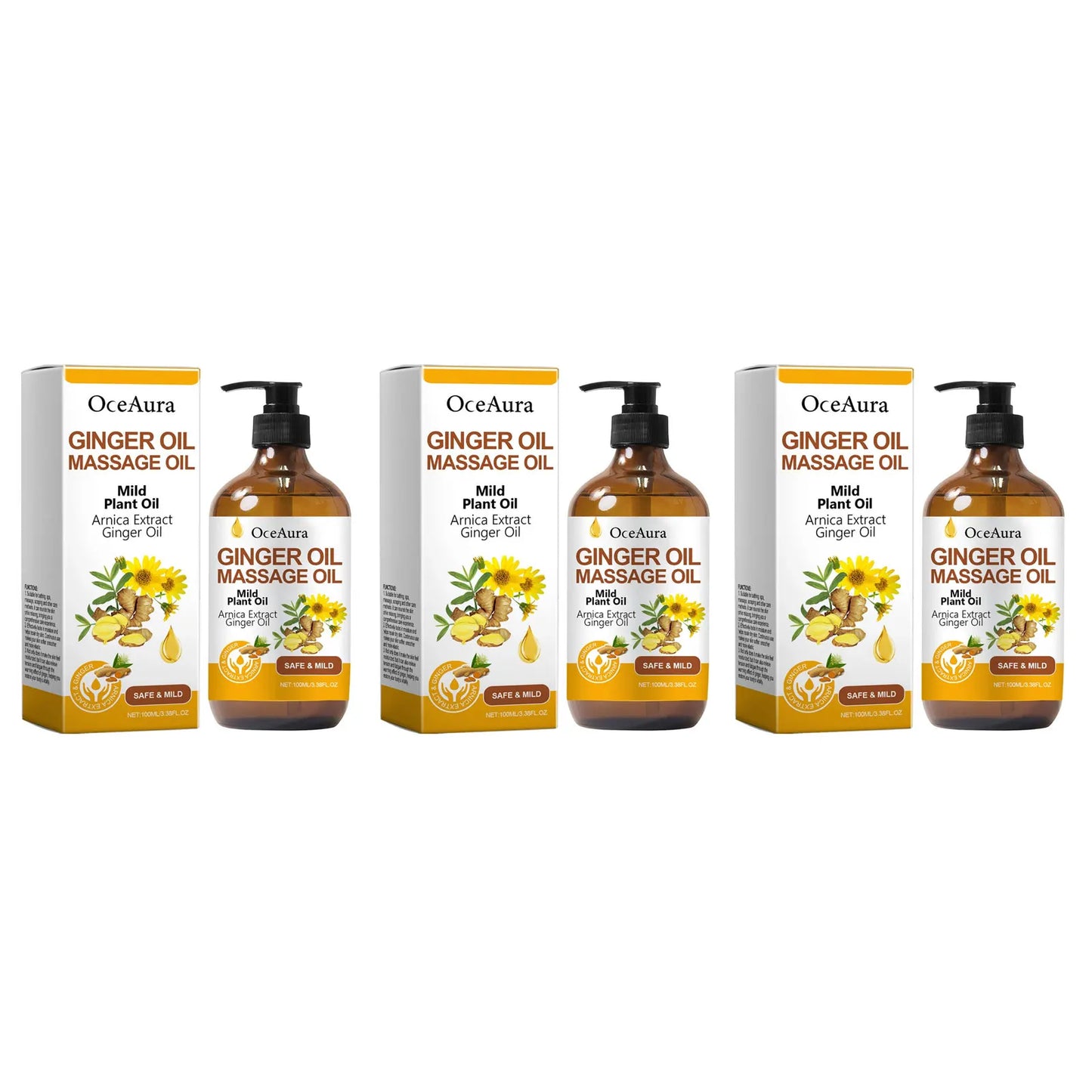 Body Massage Oil Ginger Essential Oil Relief Stress Relaxing Muscle Body Oil Moisturizing Nourishing Tightening Body Skin Care