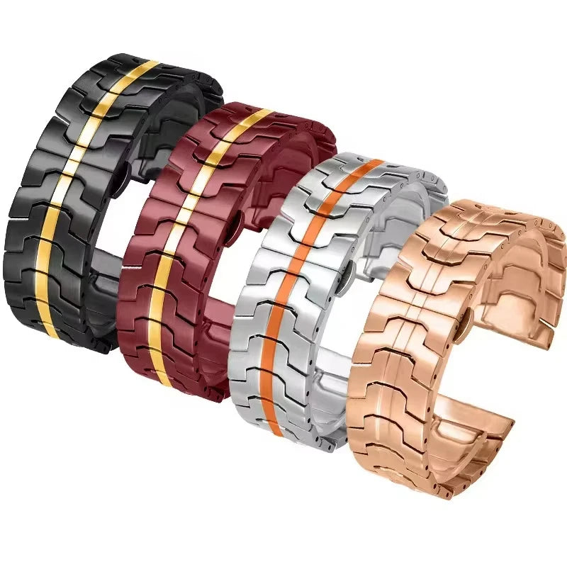 Stainless Steel Butterfly Buckle Strap For Huawei Watch GT 5 Pro 46mm Metal Bracelet For Huawei Watch GT5 GT4 GT3 GT2 46mm Band