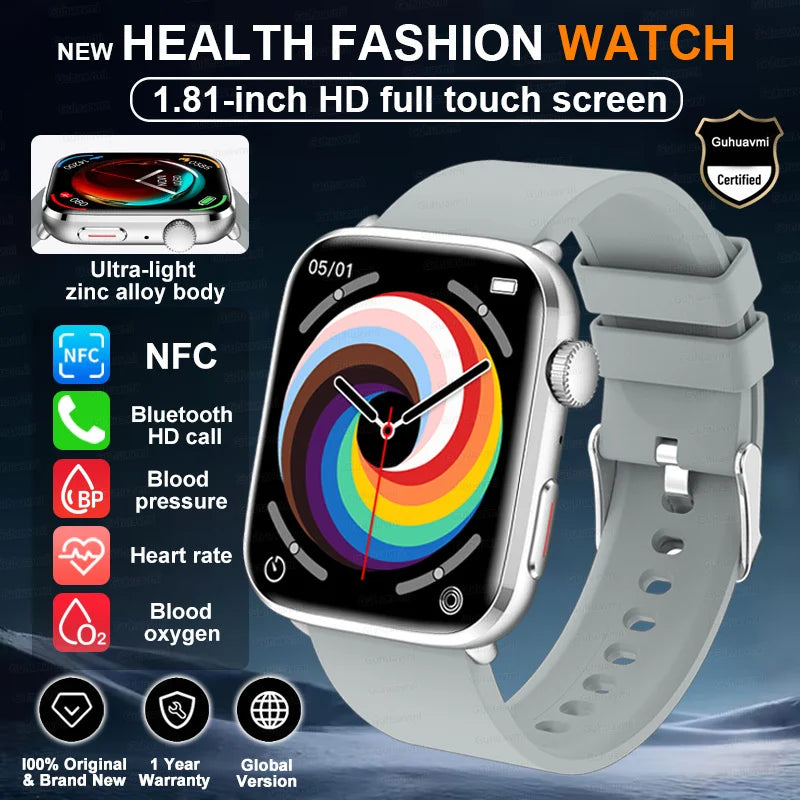 2025 New For Xiaomi AI Diagnosis NFC Smart Watches Men Blood Pressure Heart Rate IP68 Waterproof Health Track Smartwatches Women