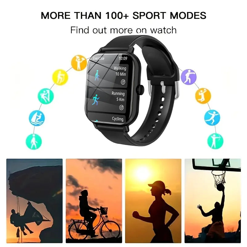 LAXASFIT 2025 New Men's Smart Watch Women's Gift Full Touch Screen Sports Fitness Watch Bluetooth Phone Digital Smart Watch