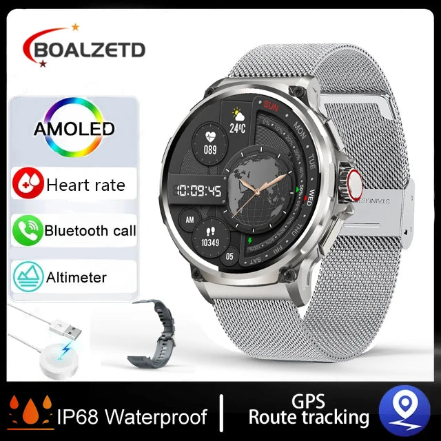 New 710mAh Bluetooth Call Smart Watch Men Sports Fitness Watches  1.85"HD Heart Monitor Waterproof Smartwatch For Android IOS