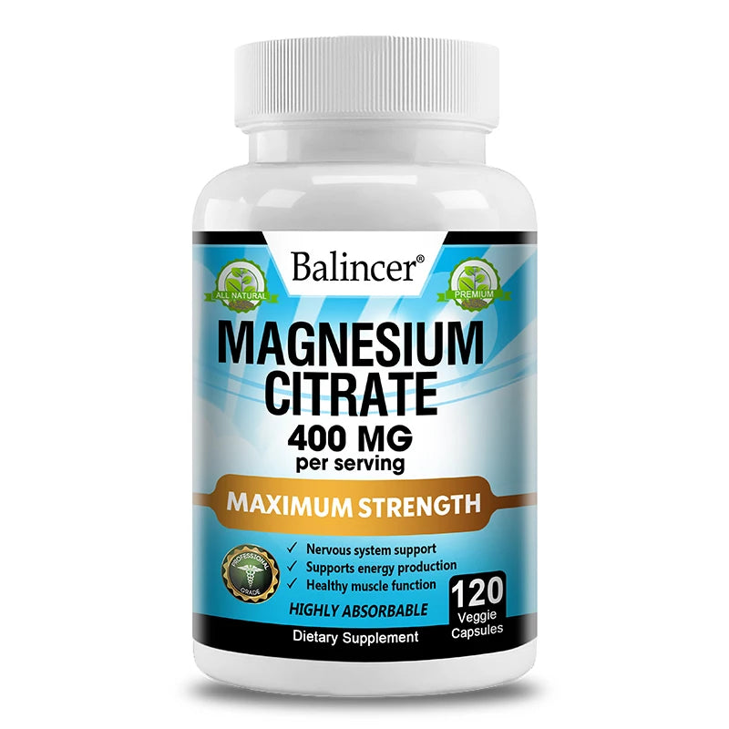 Magnesium Supplementation - Promotes Proper Muscle, Heart and Bone Support, Nutrient Metabolism, Bone Health