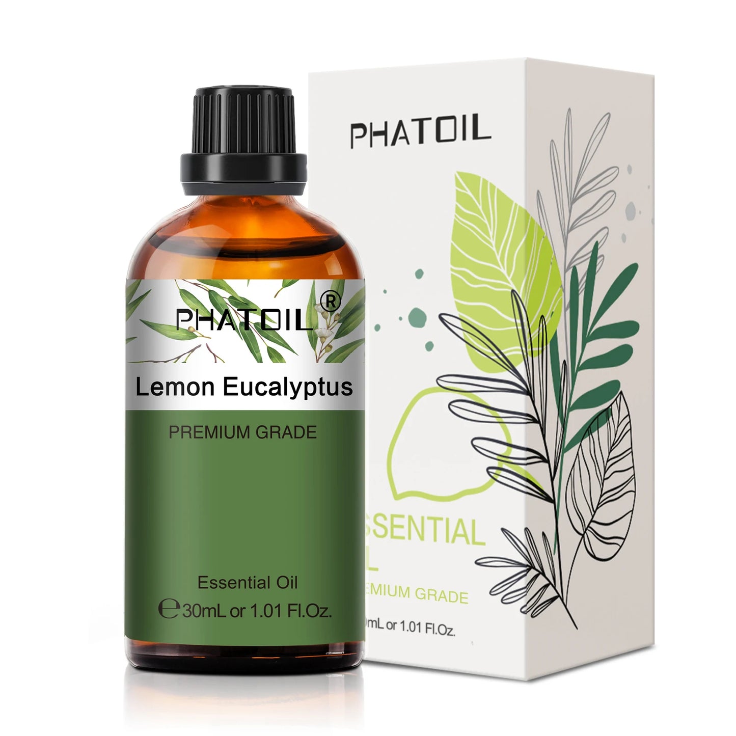 PHATOIL 1PCS Aromatherapy Essential Oil 30ml Lemon Eucalyptus Spearmint Australian Tea Tree Juniper Rose Aroma Essential Oils
