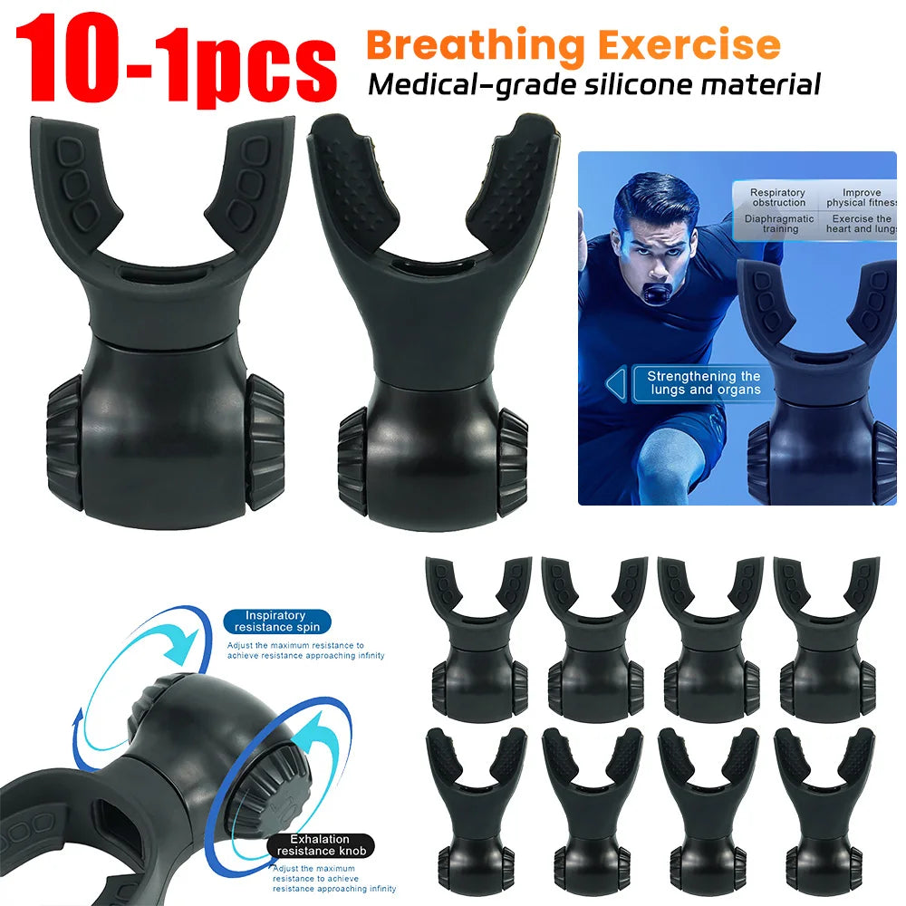 Breathing Trainer Expiratory Exercise Tool Adjustable Resistance Respiratory Trainer Lung Exercise Device for Breathing Training