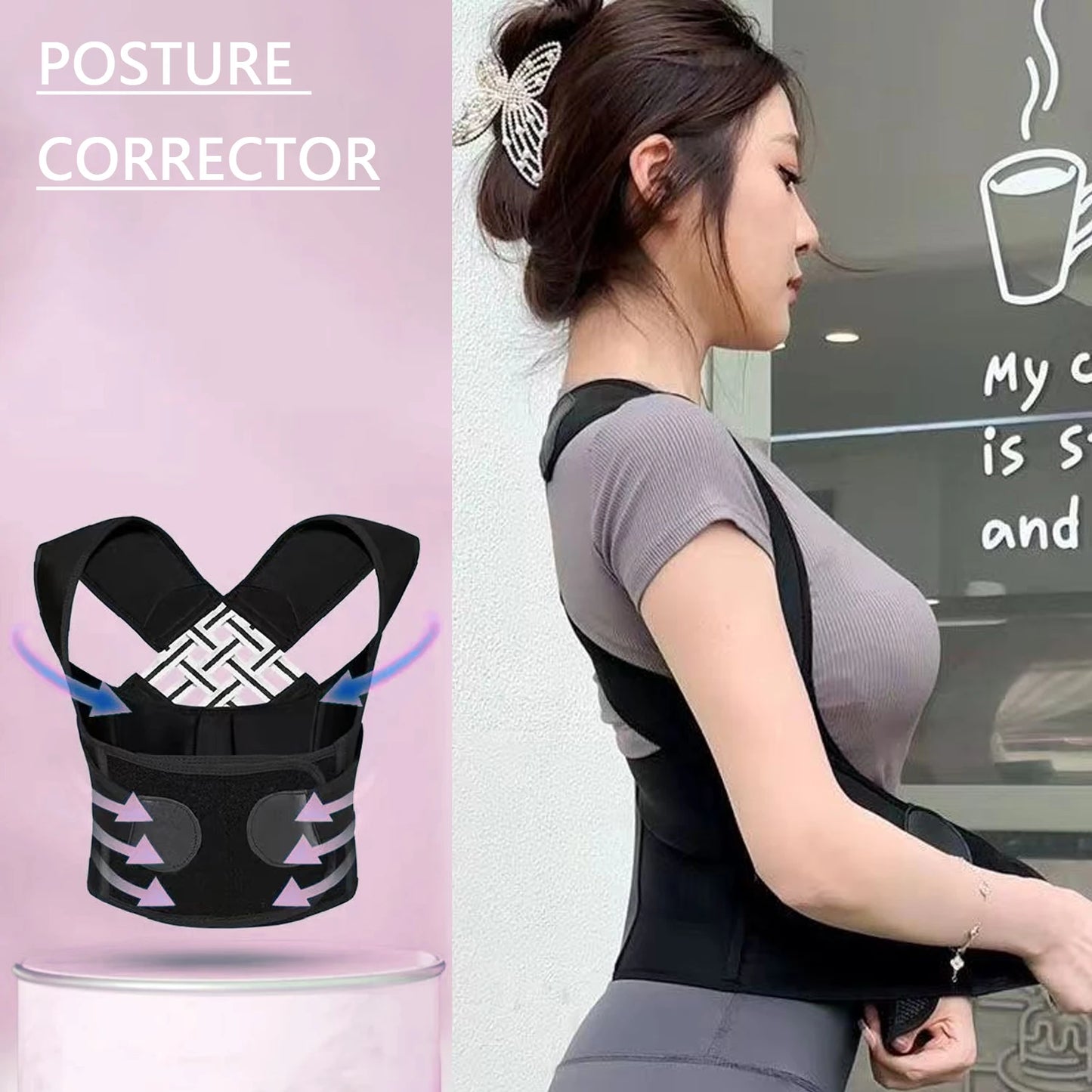 New Adult Posture Corrector Belt Breathable Back Correction Strap Women Men Back Support Sitting Position Correction Tool