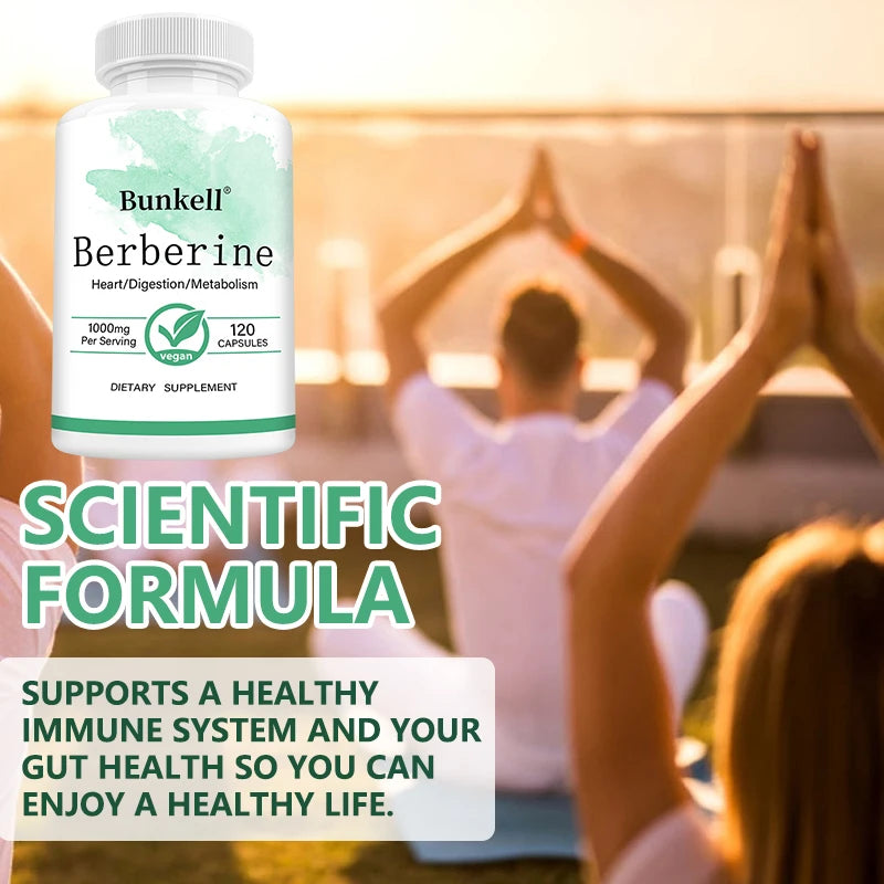 Berberine Supplement 1000mg - Supports Cholesterol, Heart, Healthy Weight & Immune, Gastrointestinal Health, Non-GMO