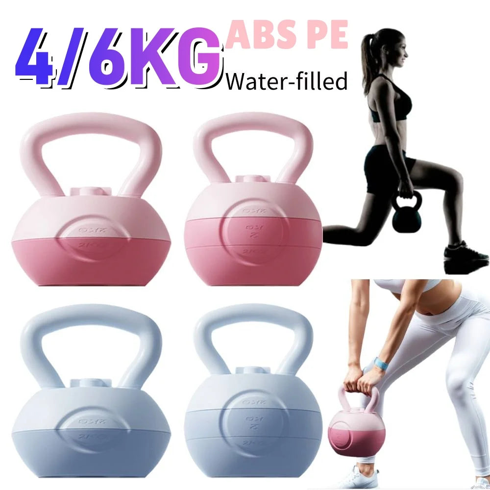 Water-filled Kettlebell Soft Kettlebell Shock-Proof Kettlebell Weights Anti Slip Grip Hand Weights Home Gym Equipment 2-4/6KG