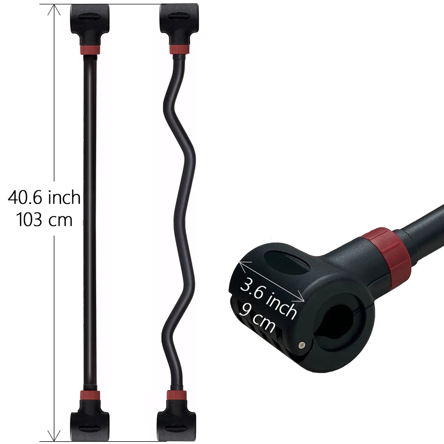 Adjustable Dumbbell Converter to Barbell Set and Kettlebell for Home Fitness Adjustable Up to 200lb Capacity Weight Barbell