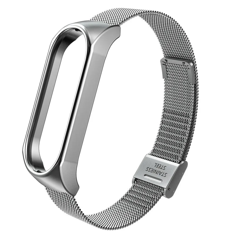 Strap for Xiaomi Mi Band 6 5 4 3 Metal Milanese Bracelet On Mi Band 4 Luxury Stainless Steel Wristband for Miband 5 6 Strap