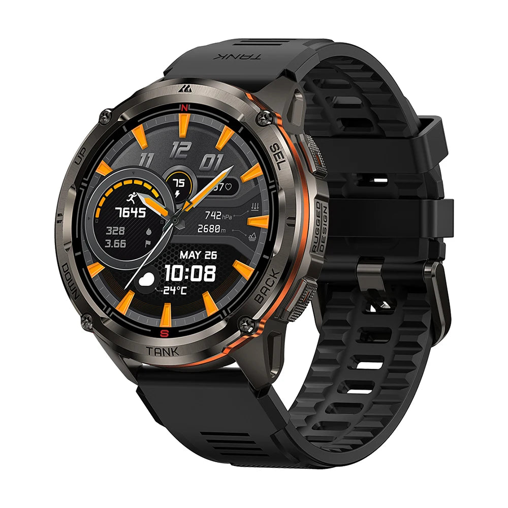 KOSPET TANK T3 Ultra 2 GPS Smart Watch Men Compass Altimeter Barometric Bluetooth Call 5ATM IP69K Waterproof Digital Men's Watch