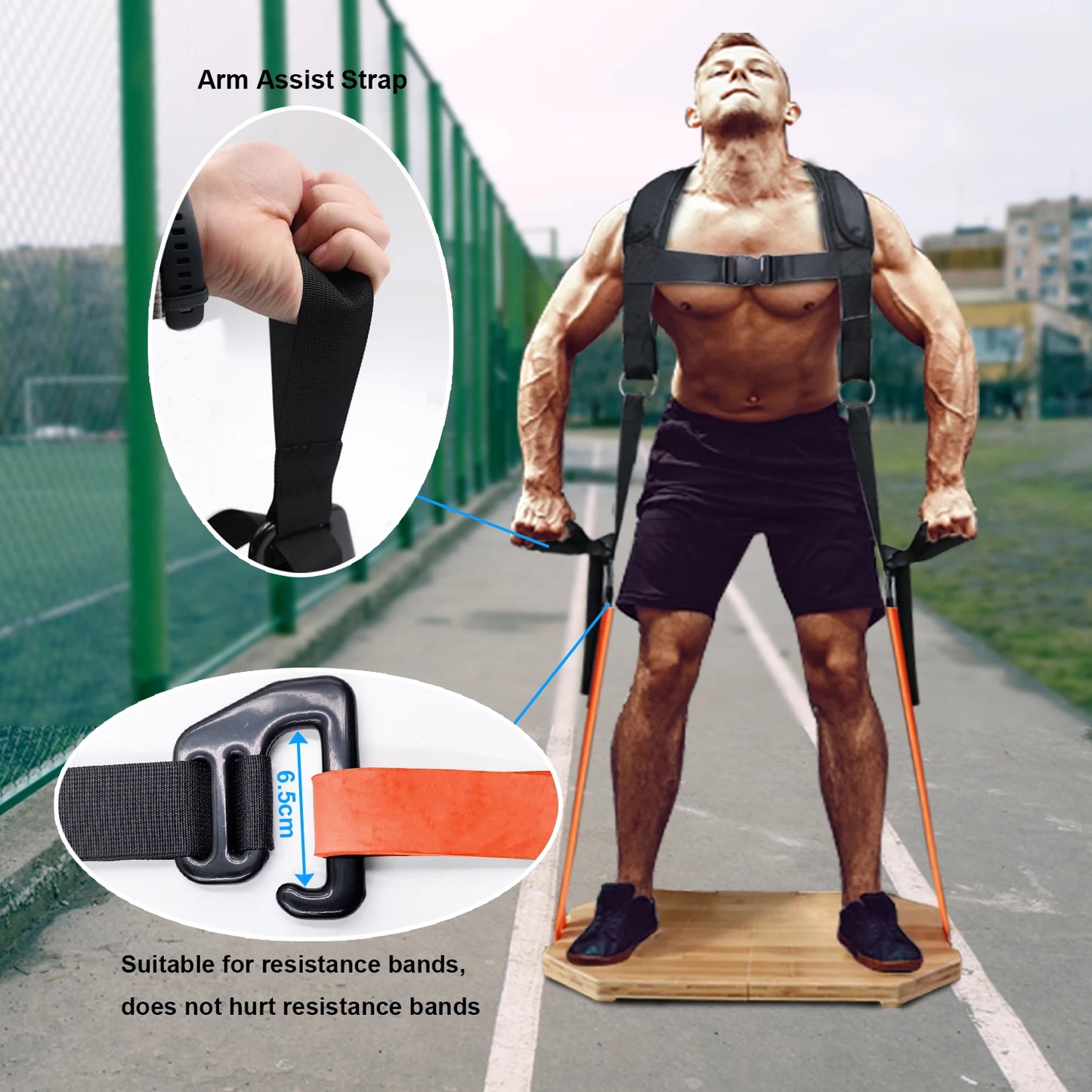 Squat Harness Vest for Resistance Bands – Adjustable Training Strap with Padded Shoulder Support Squats & Functional Workouts