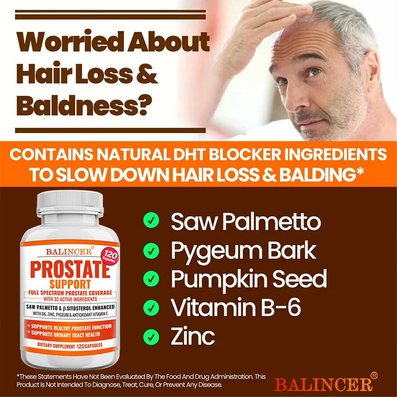 Minerals and vitamins - Helps relieve urinary frequency, bladder control, urination discomfort, prostate health