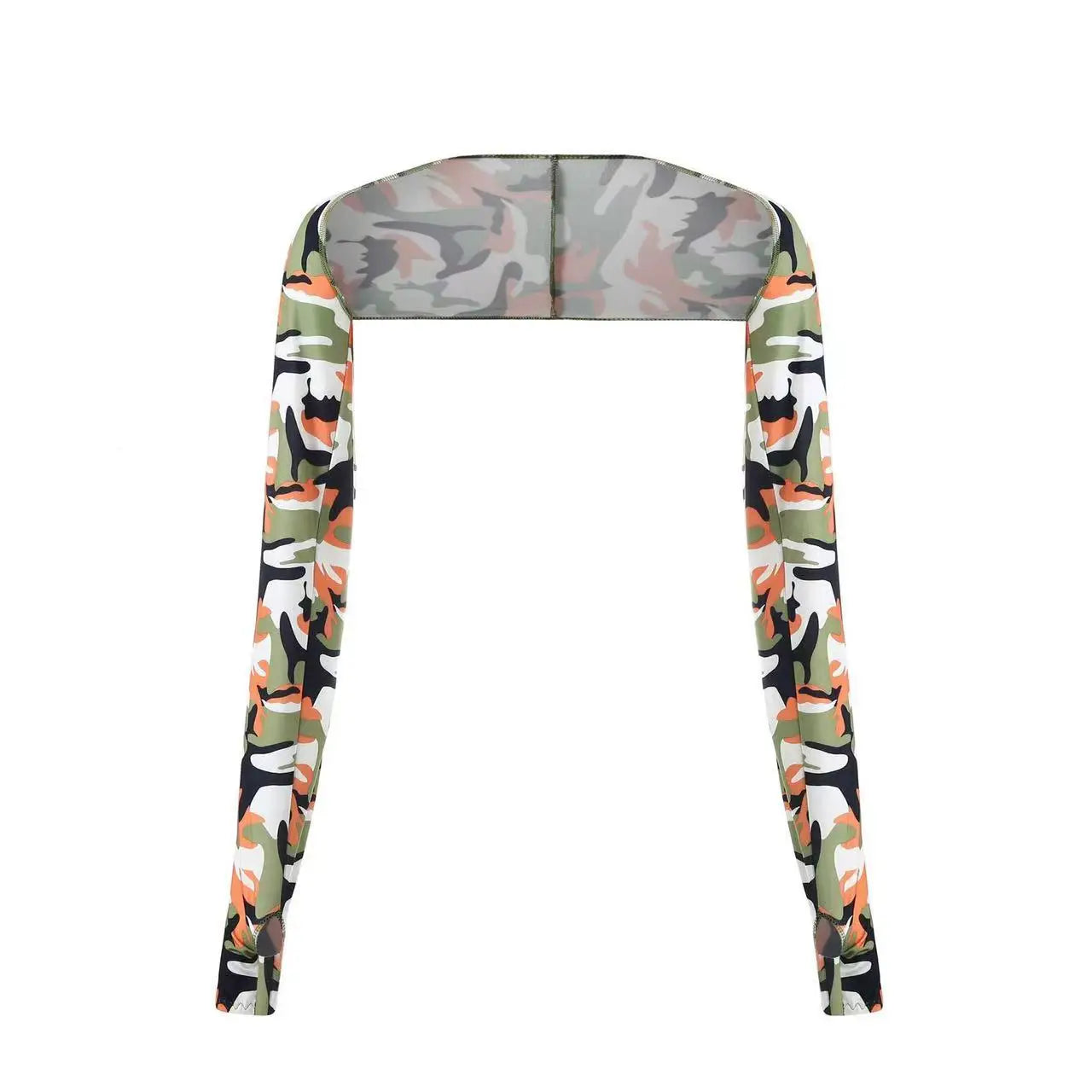 1Pair Cooling Shawl Arm Sleeves Sun Protection for Women Men with Finger Hole for Golfing, Driving, Riding, Fishing