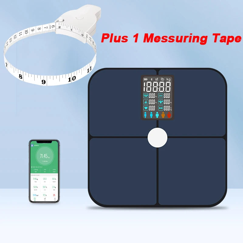intelligent BMI Scale Super Smart Multifuctional Digital Body Weighing Fat Scale Body Composition Analyzer Bathroom Weight Scale